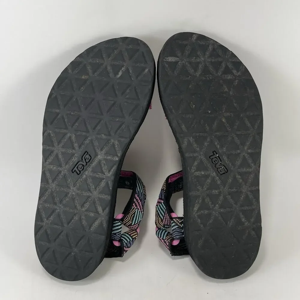 Teva Original Universal Womens Size 6 Multi Pink Retro Strappy Sport Sandal